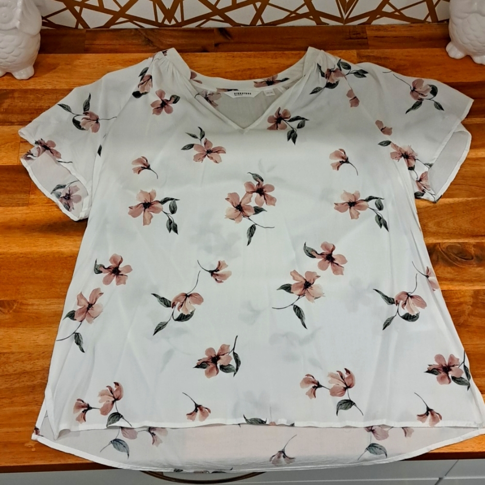 Reitmans Short Sleeved V Neck Blouse XS